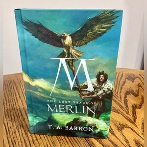 “The Lost Years of Merlin” novel personally autographed by T A Barron